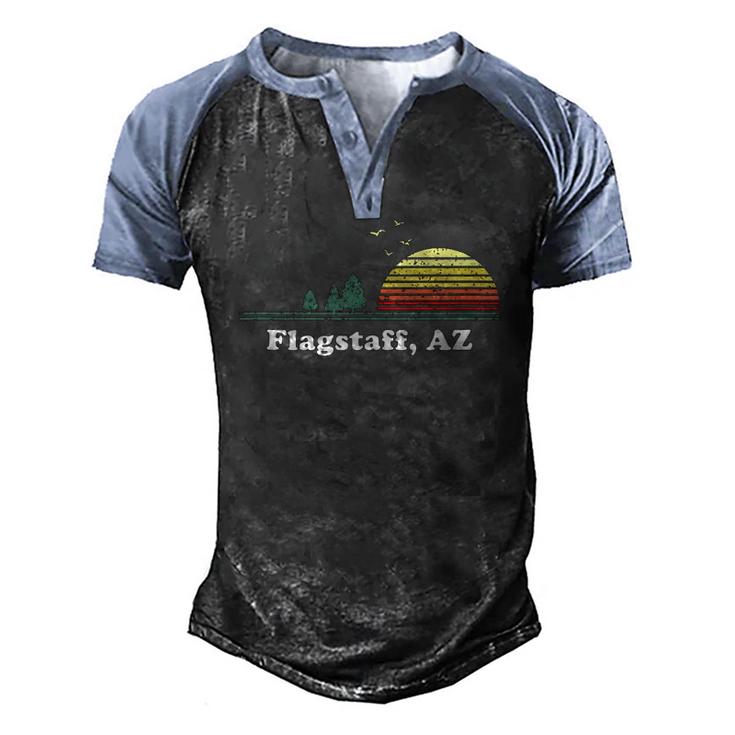 Vintage Flagstaff Arkansas Home Souvenir Print Men's Henley Raglan T-Shirt